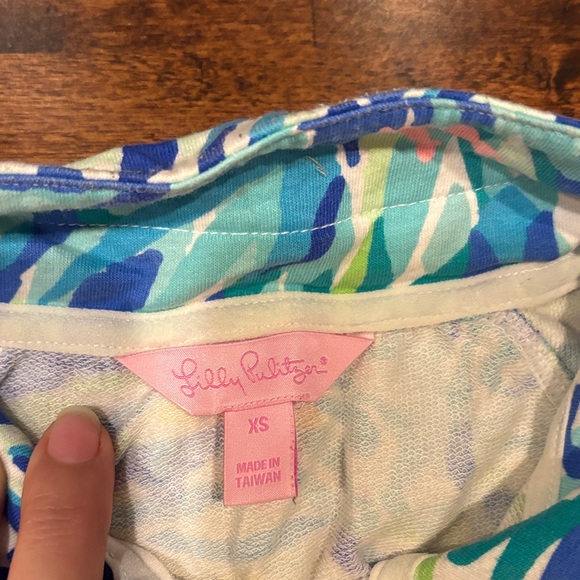 Lilly Pulitzer Blue and Green Patterned Top - Picture 2 of 9